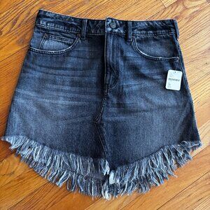 NWT Free People Black Denim Skirt - Size 28